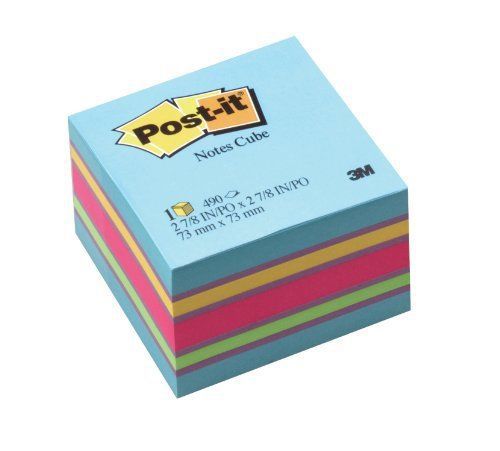 Post-it Ribbon Candy Note Cube - Self-adhesive - 3&#034; X 3&#034; - Assorted - (2056rc)