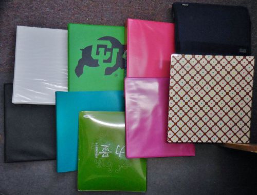 Asst 9 3-Ring Binders! Barely Used! Many colors, sizes - .5&#034;-2&#034; FREE SHIPPING