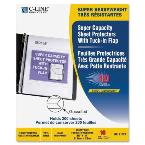 C-line super capacity top loading sheet protectors with tuck-in flaps - cli61027 for sale