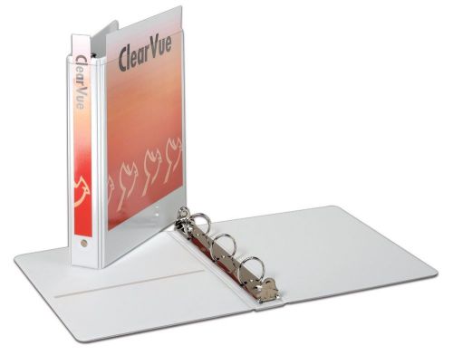 Mini clearvue round ring binder, 8.5 x 5.5 in, 1 in capacity, white (07100) for sale
