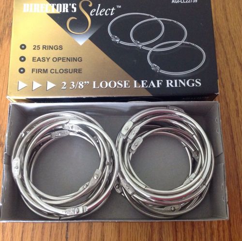 BOX of large size,   2  3/8&#034; loose leaf rings, office, crafts, key chains