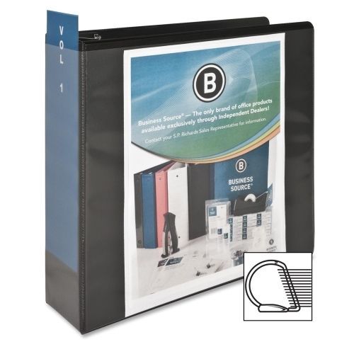 Business source basic d-ring view binder - letter - 3&#034;- blk - 1 ea - bsn28449 for sale