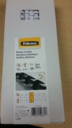 Fellowes Plastic Binding Combs (100 count, white)