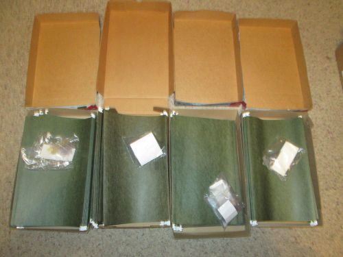 Lot of 100 new legal size hanging green folders with tabs smead &amp; sparco for sale