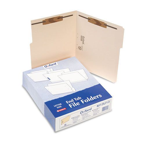 Folders with two bonded fasteners, 1/3 cut top tab, letter, manila, 50/box for sale