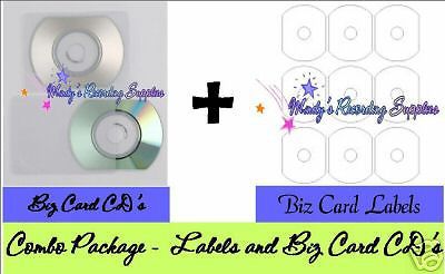 Biz Business Card CD Matte Labels CD&#039;s Sleeves 10 Pack