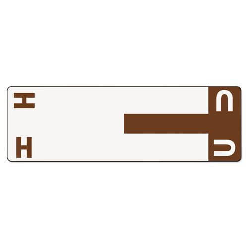 Alpha-z color-coded first letter name labels, h &amp; u, dark brown, 100/pack for sale