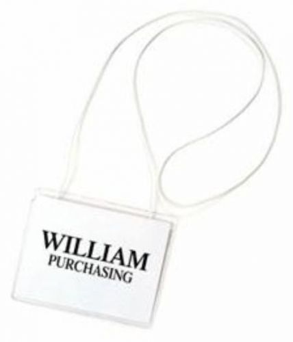 Name Badge Holder Hanging Convention 4&#039;&#039; x 3&#039;&#039; with White Cord Sealed 50 Count