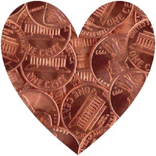 30 Custom Penny Heart Personalized Address Labels