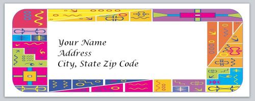 30 Psychedelic Personalized Return Address Labels Buy 3 get 1 free (bo76)