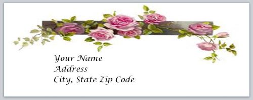 30 Roses Personalized Return Address Labels Buy 3 get 1 free (bo21)