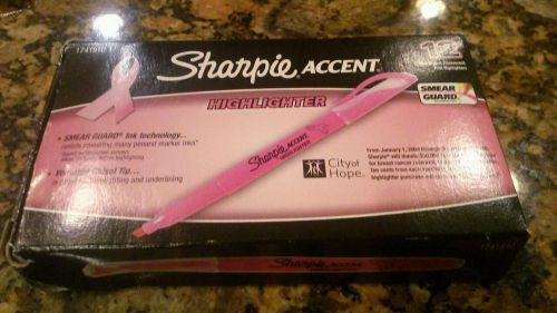 Pink Ribbon Fluorescent pink  Highlighters lot of 11 Highlighter