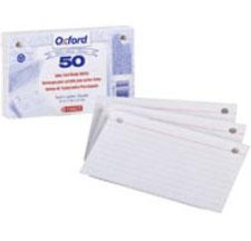 Ampad Oxford Index Cards Punched 3&#039;&#039; x 5&#039;&#039; Ruled White