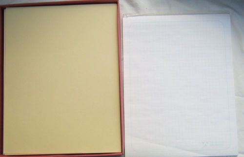 Almost Full Box Of 8 1/2 x 11 Manilla Color Paper &amp; A Quadrille Pad