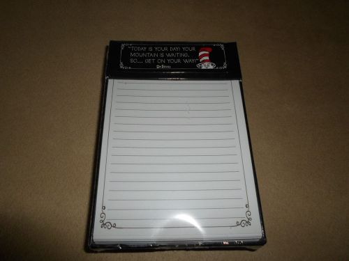 Dr. Seuss &#034;The Cat In The Hat&#034; Lined Memo Note Pad Set, 6&#034; X 4&#034;, NEW IN PACKAGE!