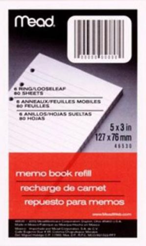 Mead Memo Book Mead Loose-Leaf 5&#039;&#039; x 3&#039;&#039; 80 Count