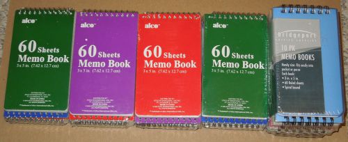 (Lot of 34) 3&#034; X 5&#034; Memo Pad Books Top Spiral Bound Narrow Lined 60 Sheets