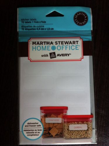 New MARTHA STEWART Home Office AVERY 72 Kitchen LABELS Dishwasher Safe 1 pack