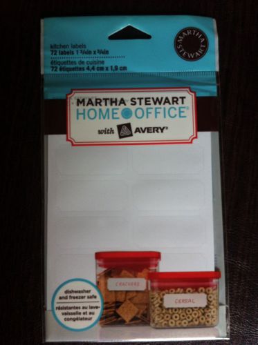 New MARTHA STEWART Home Office AVERY 72 Kitchen LABELS Dishwasher Safe 1 pack