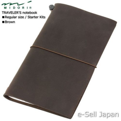 Midori traveler&#039;s notebook / regular size brown / model number #13715006 for sale