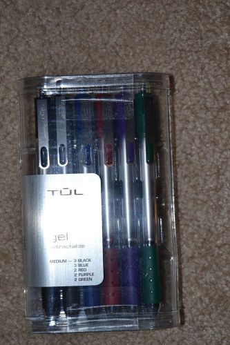 Tul Assorted Gel Retractable Pens Medium 0.7 mm 12 Pack (Assorted Colors) NIP