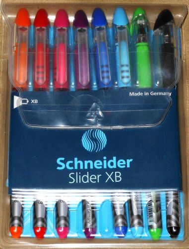 Slider XB Ballpoint Pen - Assorted Ink Colors - 8 Pack New Free Shipping