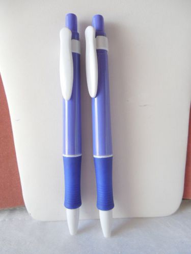 2 Cushion Grip Purple/Blue Barrel Ballpoint Pens