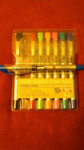 Foray Porous Point Pens, Fine Point 0.8mm, Assorted Colors, 8/pack - Paper Mate