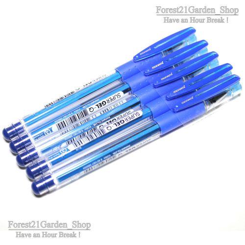 5 Pcs Monami Super Gel-Q Gel Ink Pen - 0.4 mm - Blue 5 Pcs