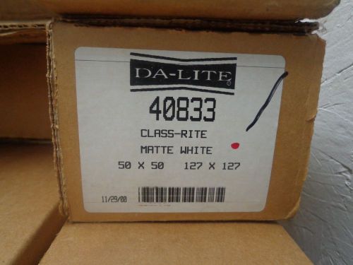 Da-lite 50&#034; X 50&#034; MANUAL WALL/CEILING PROJECTOR SCREEN - 40833