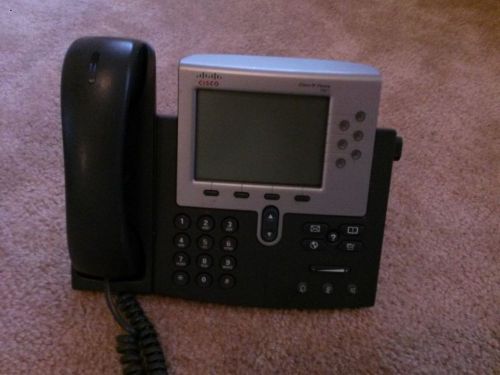 Cisco CP-7961G-GE 7961 LCD IP VoIP Business Office Phone w/ Handset &amp; Stand  #81