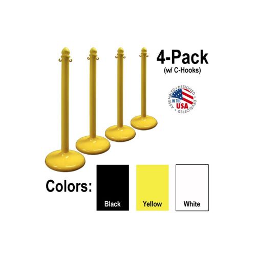 Stanchions Full Size 4 Pack With C-hooks