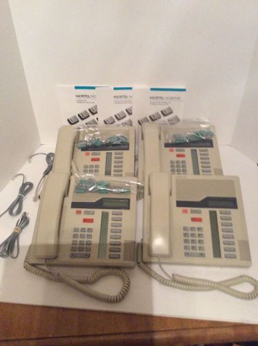 4 X NORTEL NORSTAR M7208 BEIGE PHONE NT8B30AE Lot Of 4  EXCELLENT CONDITION