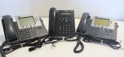 Lot of (3) Cisco 6921 Unified, CP-7960G, CP-7940 IP Office Multi-Business Phone