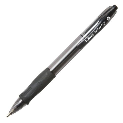 NEW BIC Velocity Bold Ball Pen, 1.6mm, Black, 12ct (VLGB11-Blk)