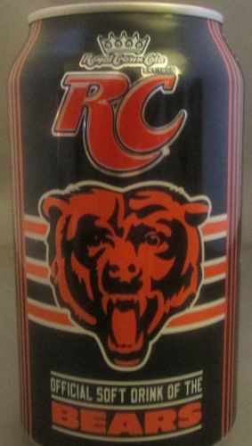 2013 RC Royal Crown Cola Chicago Bears Team Logo Can 12 ounce Empty NFL Soda/Pop