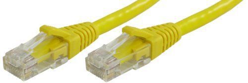 Lynn electronics olg20cyey-020 optilink cat6 20-feet patch cord  yellow  2-pack for sale