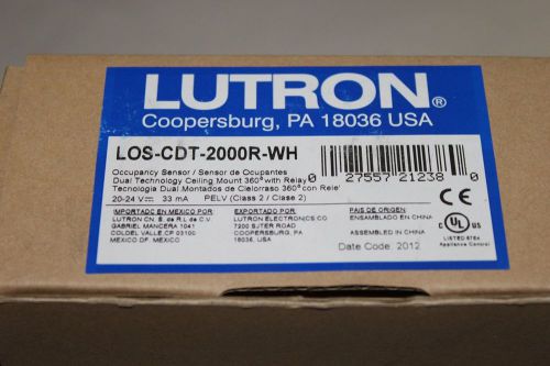 LUTRON LOS-CDT-2000R-WH OCCUPANCY SENOR CEILING MT DUAL TECH, WHITE