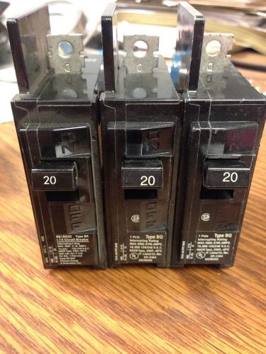 NEW LOT OF 3 SIEMENS ITE CIRCUIT BREAKER 20A 120/240 VAC BQ1B020