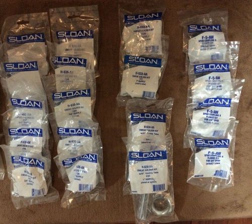 LOT 18 BAGS OF SLOAN NEW IN PACKAGES H-636-AA, H-633-AA, H-634-AA, F-5-AW