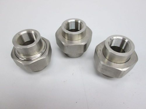 LOT 3 NEW NA A182F316 A26617 CL 2IN-1IN NPT COUPLING UNION PIPE FITTING D258797