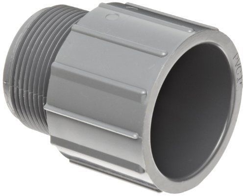 NEW GF Piping Systems PVC Pipe Fitting  Adapter  Schedule 80  Gray  1/2&#034; NPT Mal