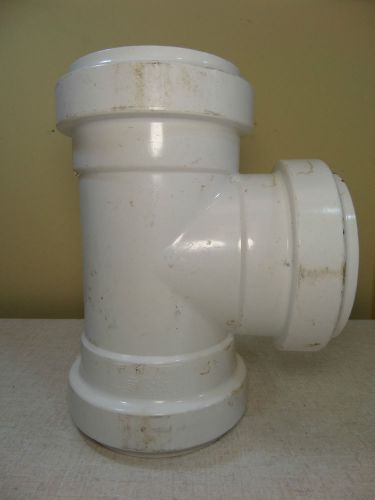 PTI Plastic Trends SDR35 PVC 4&#034; x 4&#034; x 4&#034; Gasketed Tee G104 ASTM F-1336 Fitting