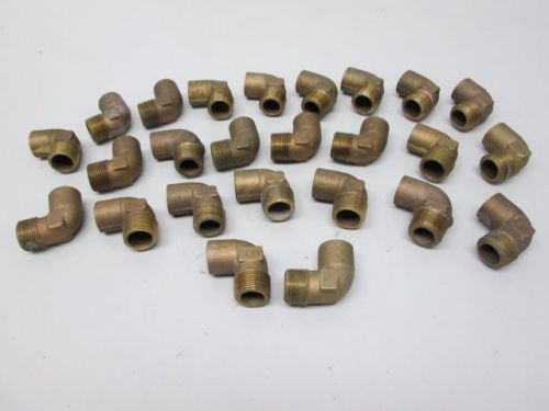 Lot 25 nibco lee assorted bronze 3/4in 90 degree elbow pipe fitting d240925 for sale