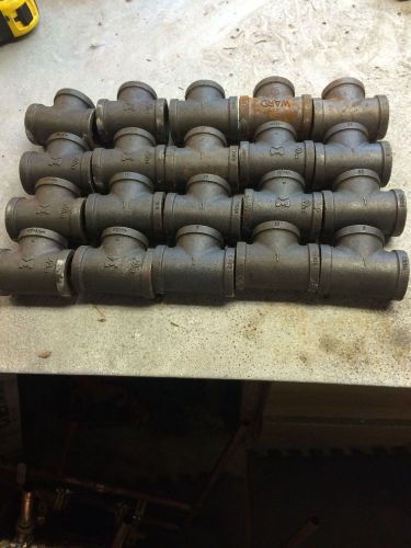 Lot of 20- 1&#034; Black Malleable Tees