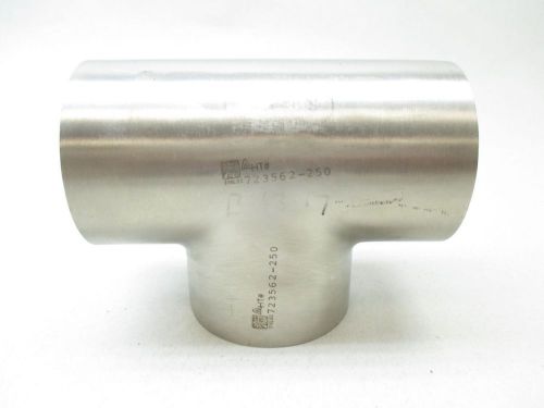 New waukesha 723562-250 sanitary tri-weld 316l 2-1/2 in tee fitting d438423 for sale