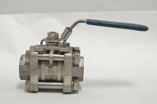 Pinacle 2 way 1000wog stainless threaded 1/2 in npt ball valve b265334 for sale