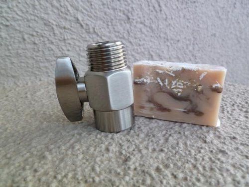 Solid brass brushed nickel control valve handmade oatmeal honey soap 2 pc bundle for sale