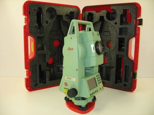 Leica tcr705 5&#034; reflectorless total station for surveying 1 month free warranty for sale