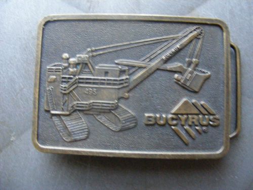 Vintage bucyrus belt buckle excavator 495 brass for sale